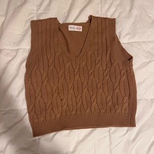 Girl kids L or women size s Brown sweater vest